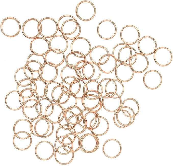 Mandala Crafts 30mm Rose Gold Color Metal Lobster Clasps for Jewelry Making - 50 Lobster Claw Clasps with Jump Rings Jewelry Findings Kit for Necklaces Bracelets Charms Fasteners