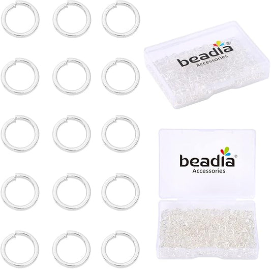 Silver Plated Jump Rings Non Tarnish 7mm 300pcs for Jewelry Making Findings