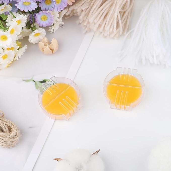 4Pcs Beeswax Thread Conditioner,Thread Wax for Sewing Thread,Thread Conditioner Beeswax for Quilting Sewing Strengthening Line Embroidery Wax for Thread(Yellow)
