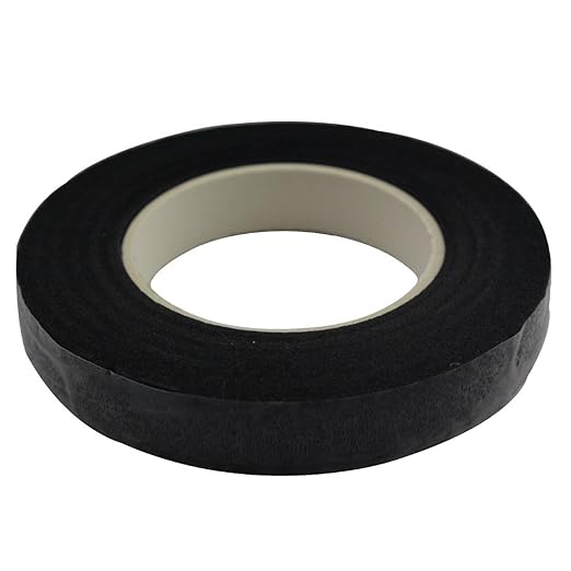 DECORA 1 roll 1/2-inch by 30 Yard Black Floral Tape for Bouquet Stem Wrap Floral Arranging Craft Projects Corsages, Wedding Bouquet