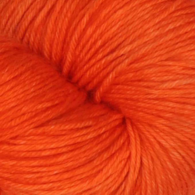 KnitPro Symfonie Fingering Weight Hand Dyed Semi-Solid Yarn Skein | Extra Fine Merino Wool & Polyamide Blend for Knitting & Crocheting, Oeko-TEX Certified 400m, 100g | Terra Tangerine