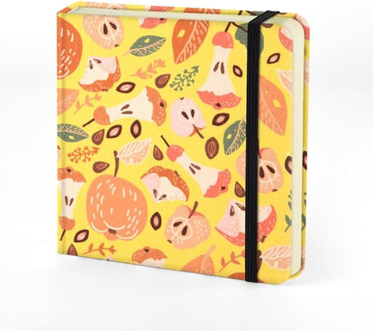 Mifuner Small Square 5x5 80gsm Mini Notebooks Blank Pages Sketchbooks Travel Journal Pocket Hardcover Paint Writing Notebook Blank Diary Memo Planner Sketchbook Fabric Cover, Fruit