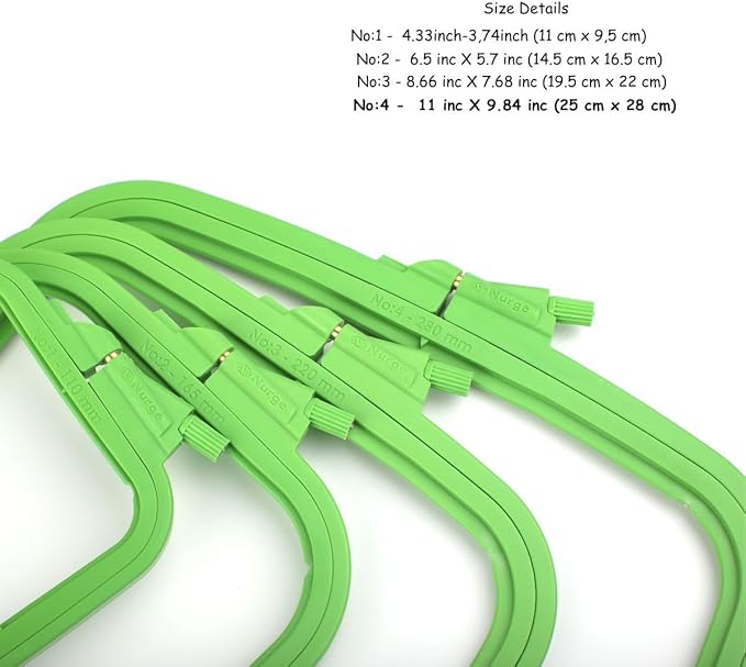 nurge green large (no:4) plastic square embroidery hoop, cross stitch hoops, punch needle hoop , diy craft sewing,abs plastic embroidery hoops