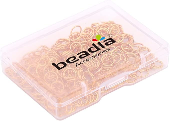 18K Gold Plated Jump Rings Non Tarnish 7mm 300pcs for Jewelry Making Findings