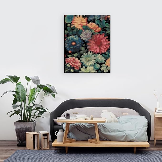 Succulent Stamped Cross Stitch Kits - Needlepoint Counted Cross Stitch Kits for Beginners Adults Flowers Patterns Crossstitching Kits Dimensions Embroidery Kits Arts and Crafts (11CT Without Frame)