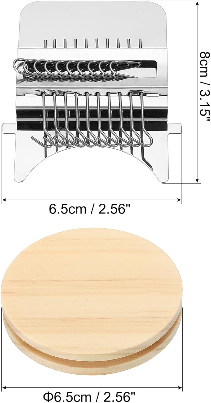 PATIKIL 10 Hooks Mini Weaving Machines Kit, Metal Quickly Small Darning Weave Tool with Accessories for Mending Knitting Stitching Clothes DIY, Style 1