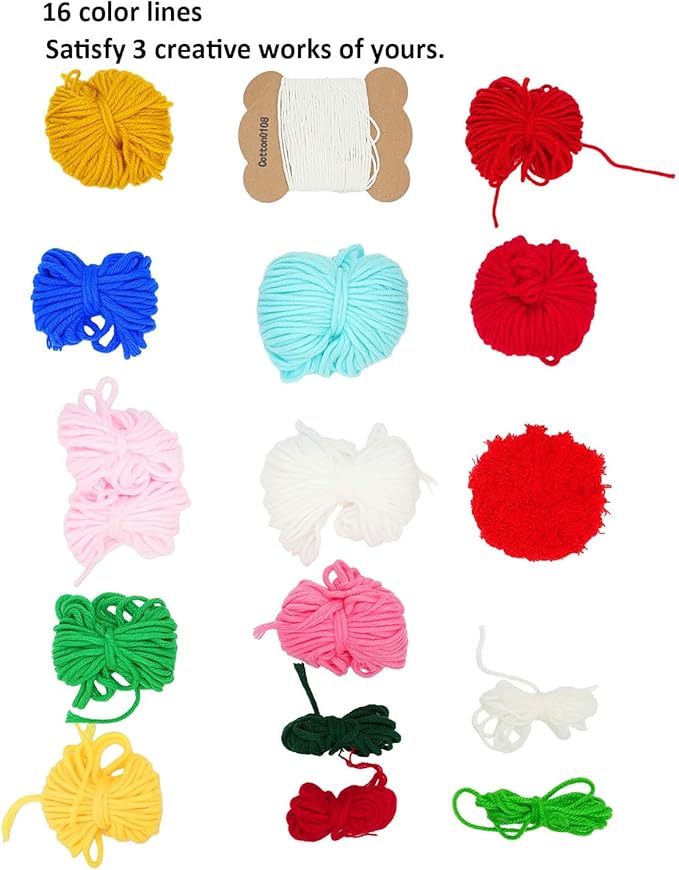 Parrovel Weaving Loom for Kids/Child Includes 3 Yarn Craft Kits with Detailed Instructions for Easy Weaving Suitable for Children Aged 6+