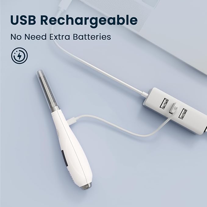 Thread Burner, USB Rechargeable Thread Zapper with LCD Display, Burn and Melt Easily, Cautery Pen for Beading, Weaving, Sewing, Leather & Jewelry Making