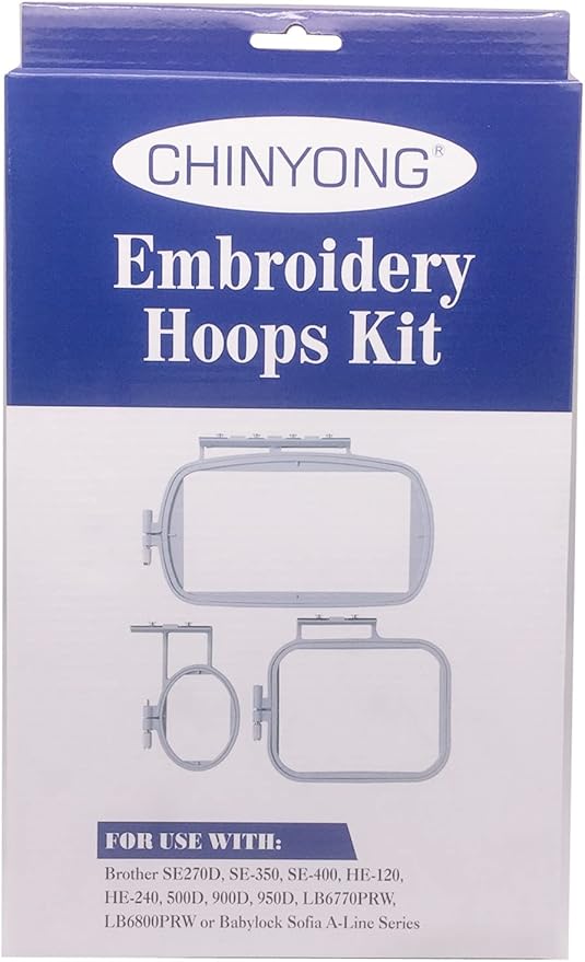 yeqin embroidery hoops 3 in 1 set (sa431+sa432+sa434) for brother se625 se600 se425 se400 pe550d pe540d pe535 pe525 pe500 lb5000 lb7000 lb6800 innovis babylock brother embroidery machine hoop
