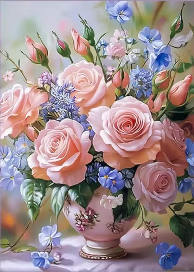 flowers stamped cross stitch kits cross stitch patterns,dimensions cross stitch kits embroidery kit arts and crafts for beginners 11.8x15.7 inch