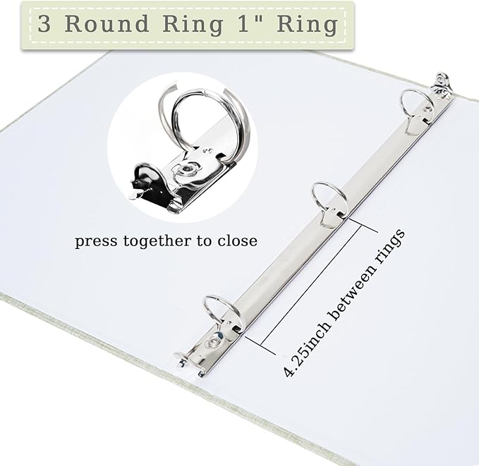 3 Ring Photo Album with Sticky Pages, Linen Scrapbook for Easy Customization - Perfect for 2x3, 4x6, 5x7, 8x10 Photos - 20 Sheets for Family Memories & Crafting