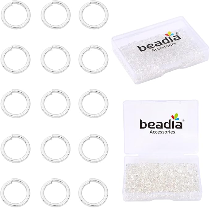 Silver Plated Jump Rings Non Tarnish 6mm 400pcs for Jewelry Making Findings