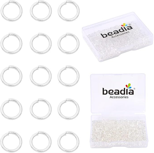 Silver Plated Jump Rings Non Tarnish 6mm 400pcs for Jewelry Making Findings
