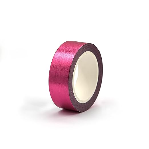Metallic Washi Tape - Hot Pink, 0.59in x 33FT - Self-Adhesive, Mirror & Wall Decor