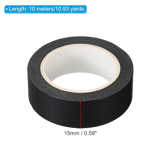 PATIKIL Holographic Washi Tape 0.59 Inch x 10.93 Yards, 2 Roll Self Adhesive Masking Sticker for DIY Art Craft Wrapping Decoration, Black (Pack of 2)