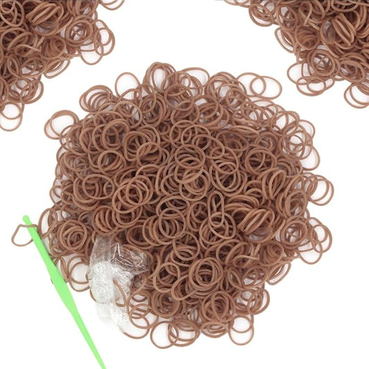 6000-Pack Rubber Loom Bands Making Kit,50PCS S-Clips10-Hooks,Colorful Rubber Bands Refill Kits for Weaving DIY Crafting Gift (Coffe)