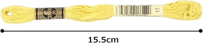 DMC DMC25B #25 Thread Embroidery Thread 12 Bundles #17 Yellow