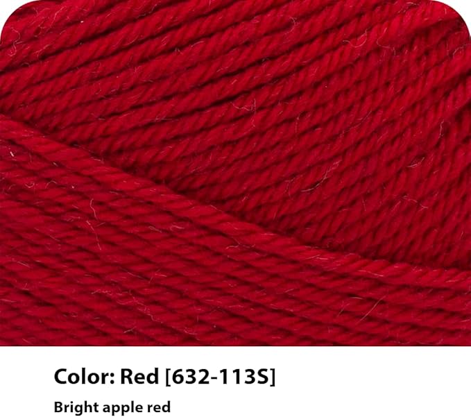 Lion Brand Yarn Wool-Ease Recycled Light Worsted-Weight Yarn for Knitting and Crochet, Red, 1 Pack, Wool and Acrylic Blend Fiber Perfect for Scarves, Hats and Blankets, 196 Yards