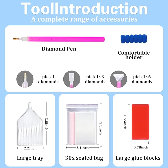 Reivworl Fall Diamond Art Kits for Adults, Fall Diamond Painting Kits, Gem Art Kit for Gifts and Home Interior Decor 12x16 Inch