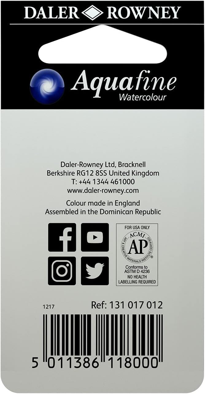 Daler-Rowney Aquafine 2-pc Watercolor Paint Set, Cobalt Blue Hue & Phthalo Blue - Watercolor Paints for Watercolor Paper and More