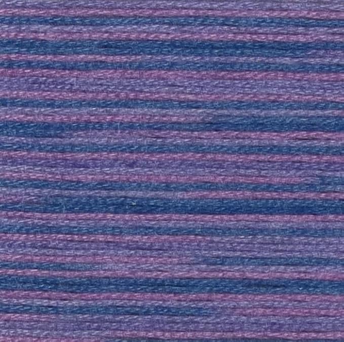 KCS Big skeins of 25 Meters Size 25 Color Variegated Cross Stitch Stranded Threads,6 skeins,4215