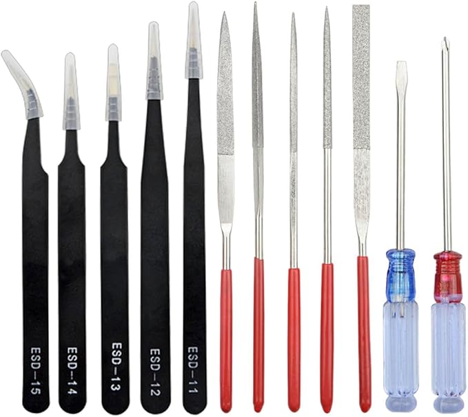 Professional 33 PCS Model Tools Kit Modeler Basic Tools Craft Set Hobby Building Tools Kit for Gundam Car Model Building Repairing and Fixing (J)