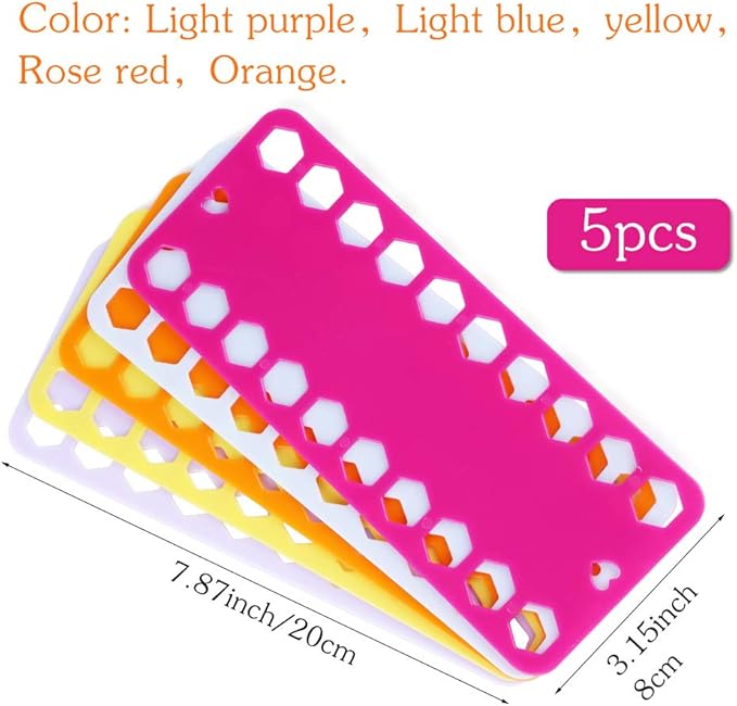 5 Color Plastic Floss Bobbin, Plastic Sewing Thread Winding Plate Board Card for Cross Stitch Embroidery Thread Bobbins Organizer Craft DIY Sewing Storage