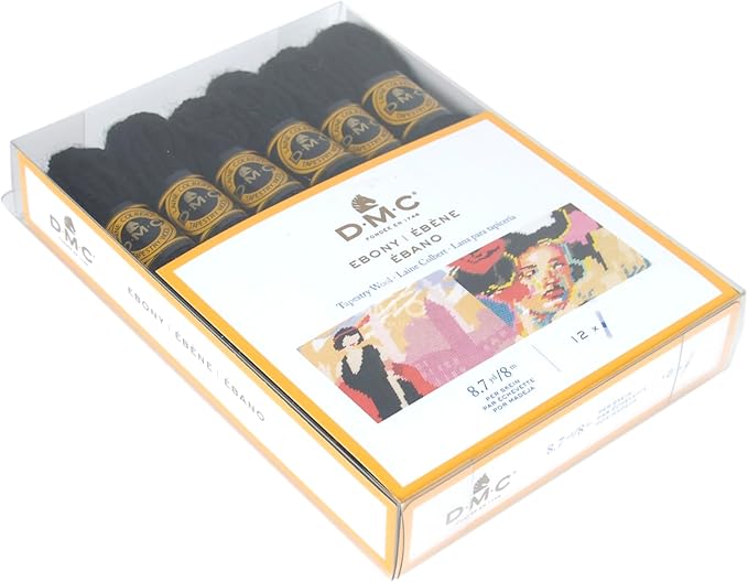 DMC Tapestry Wool - The Ebony Collection - 12 Count - 8.7 Yards Skeins