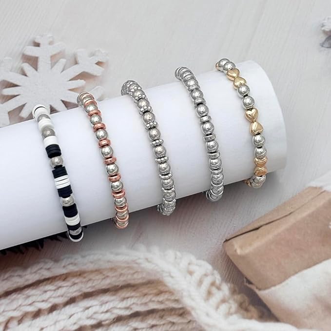 1680pcs Silver Round Spacer Beads 3/4/6/8mm 4 Size Smooth Ball Beads for Jewelry Making Metal Circle Bead for Bracelet Necklace Earring Making Supply