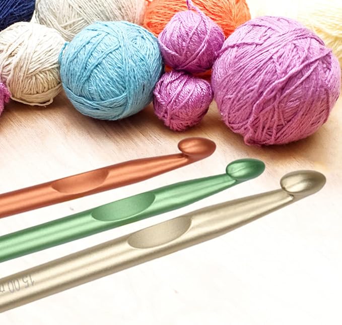 Large Size Crochet Hook 15mm Crochet Hook Long Crochet Needle QLRFFLJOY Metal Crochet Hooks DIY Yarn Weaving Tools for Knitting Blankets, Carpets and Shawl (15.0 mm)