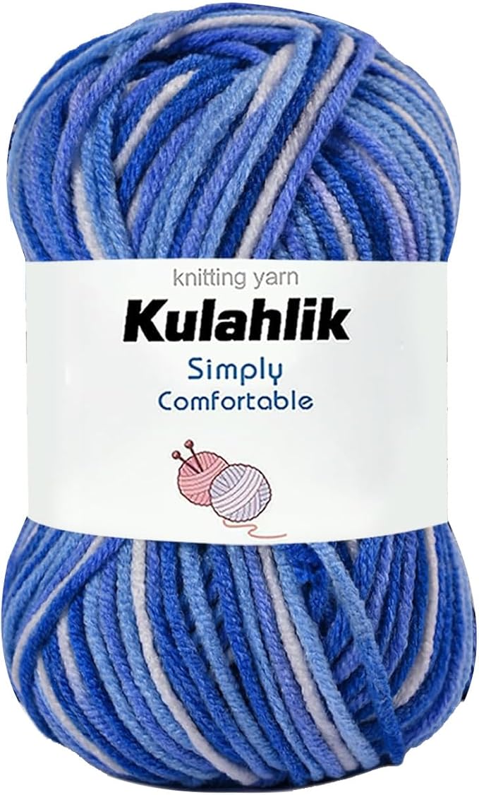 50g(1x50g) Acrylic Yarn for Crocheting and Knitting, Colorful Gradient Yarn Thread, 1 Rolls Skeins, Multicolor Hilo Acrílico, Perfect for DIY Crafts Project