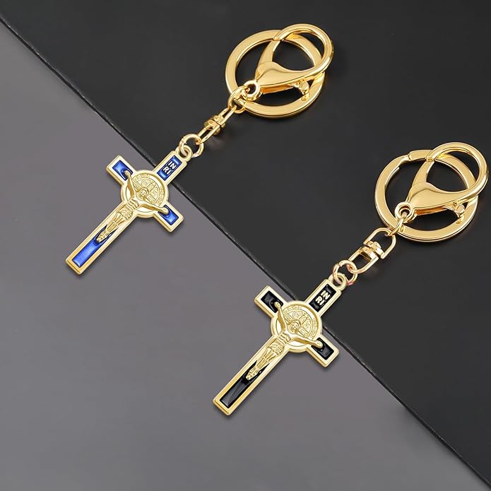 48Pcs/24Sets Rosary Making Kits Supplies Religion Cross and Center Medal Charms Alloy Enamel Rhinestones Virgen de Guadalupe Pendant for Diy Catholic Prayer Necklace