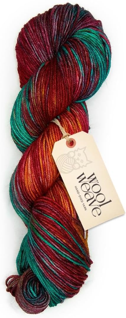 Superwash Merino Wool Yarn for Knitting & Crocheting - Premium Hand Dyed, 100gr, 240 Yards DK Weight - Luxurious & Soft Party Theme Variegated Yarn