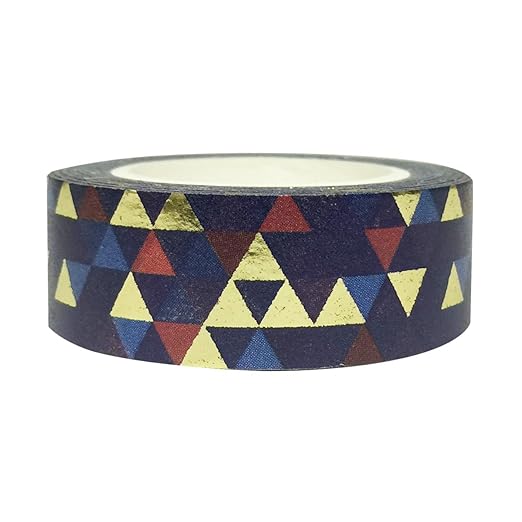 Wrapables Colorful Washi Masking Tape, Mystery Magic Vector Triangles