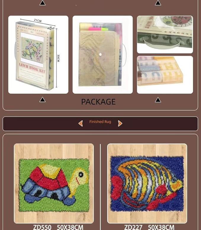Larger Size Latch Hook Rug Kits Happy Easter Latch Hook kit Tapestry Embroidery Craft Kits for Beginners DIY Latch Hook Rug Kit Floor Mat Canvas Hobby & Craft 60x40cm