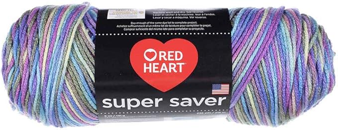 Craft County Size 4 (Medium) 100% Acrylic Fiber Yarn – Variety of Color and Pattern Options – for Crochet, Knitting, and Weaving (Monet Print)