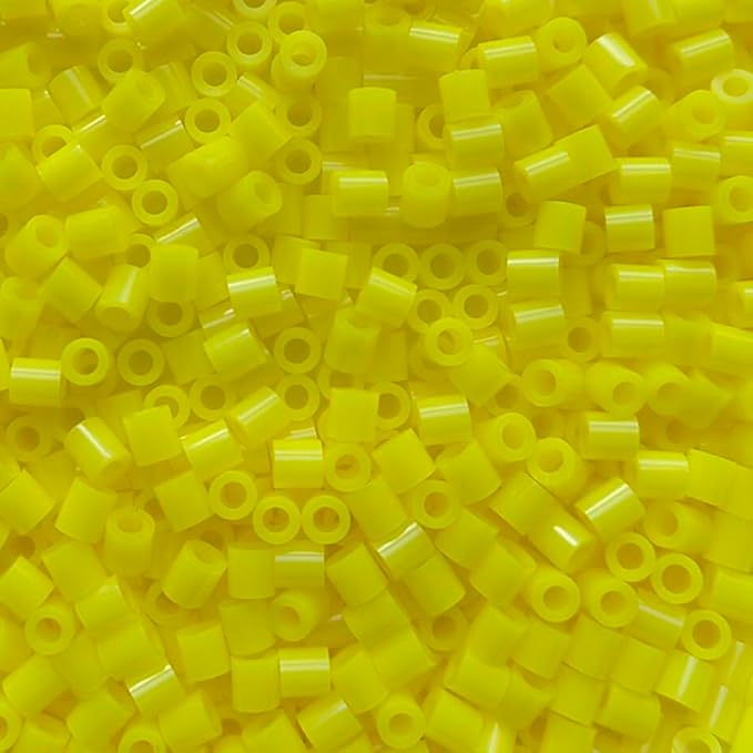 2000pcs 5MM Yellow Fuse Beads Iron Beads for Crafts,Melting Bead Handmade Decor DIY Make (Color 7)