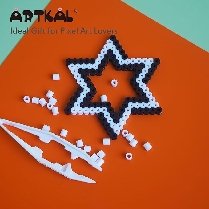 ARTKAL Fuse Beads 6000 Melty Beads Compatible 5 mm Perler and Hama Bead, Black, S13