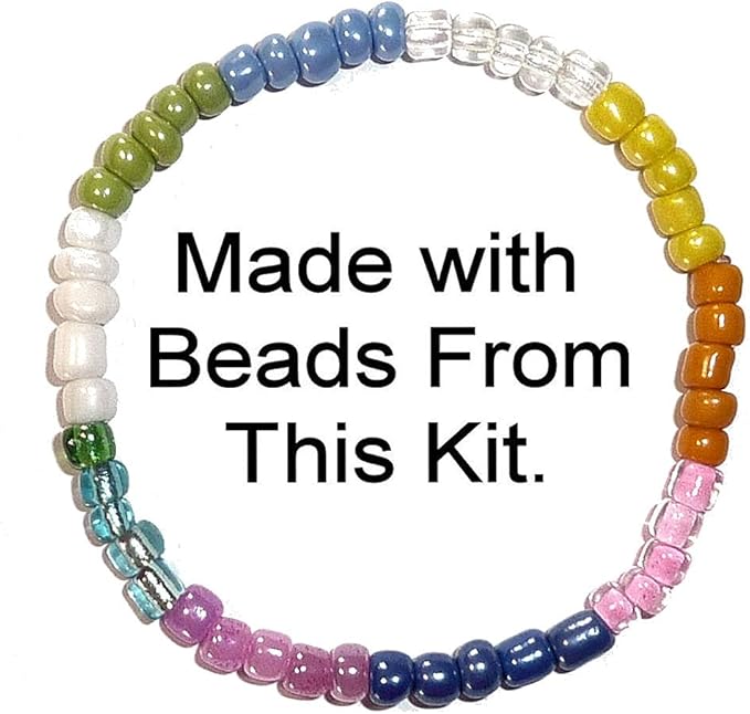 Seed Beads 6/0 4mm Glass Pony Beading DIY Craft Jewelry Making Assorted Mixed Colors, Large Bulk Set of Beads (Mixed Colors 3/4 Pound)