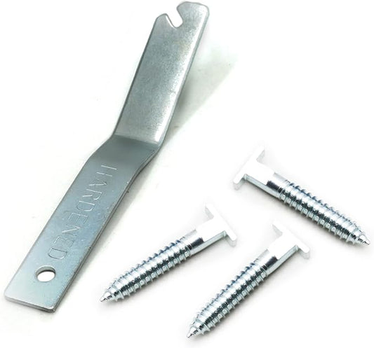 PHS 25 Pack Security T-Screw Picture Hanging Kit with Wrench - Anti Theft Picture Hangers for Art - Earthquake Proof Hangers - T-Screws Locking Hardware for Artwork & Frames