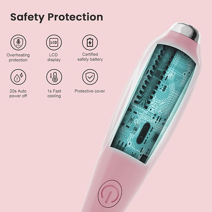 Caydo Thread Burner Tool, Pink USB Rechargeable Thread Zapper Burner Tool with LCD Display, Cautery Pen for Beading, Weaving, Sewing, Leather & Jewelry Making (Pink)