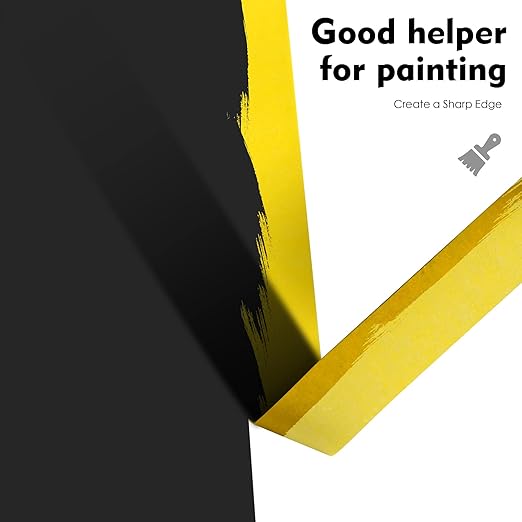 Yellow Painters Tape,2" x 60 Yards x 5 Rolls (300 Yards Total) - Medium Adhesive Masking Tape for Painting,Labeling,DIY Crafting,Decoration and School Projects