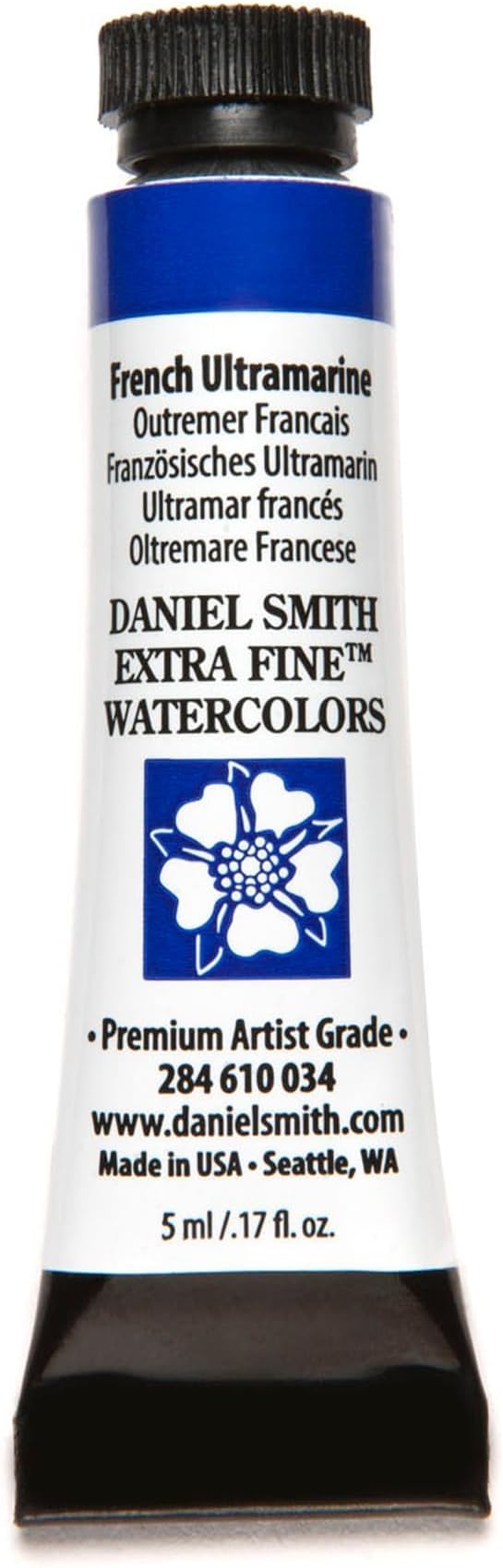 Daniel Smith Extra Fine Watercolor Paint, 5ml Tube, French Ultramarine, 284610034, 0.17 Fl Oz (Pack of 1)
