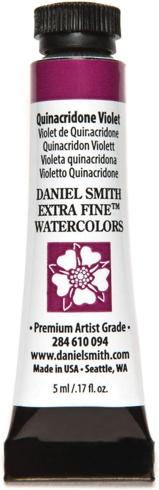 Daniel Smith Extra Fine Watercolor Paint, 5ml Tube, Quinacridone Violet, 284610094