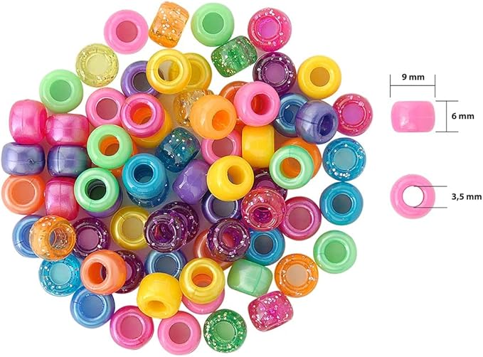 Beadery B6262 The Sparkles Pony Bead Box - Approximately 2300 Beads,(Pack of 12)