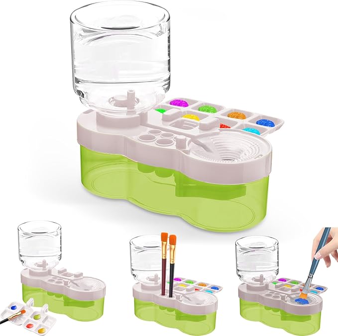 New Paint Brush Cleaner Tool,Brush Rinser Cup Painting Running Water Circulation Art Supplies for Acrylic,Watercolor and Water Based Creative Gift for Adult Artist Beginners Kids