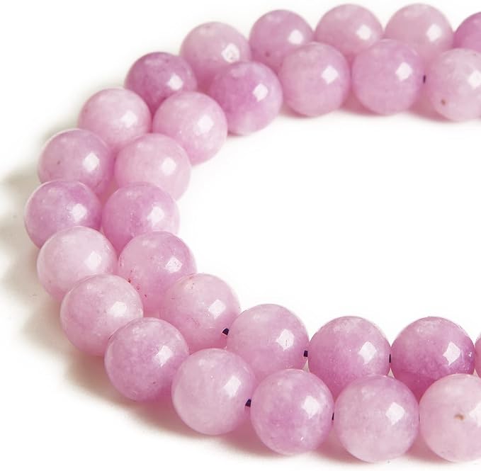 100pcs 10mm kunzite beads natural gemstone beads round loose beads for jewelry making