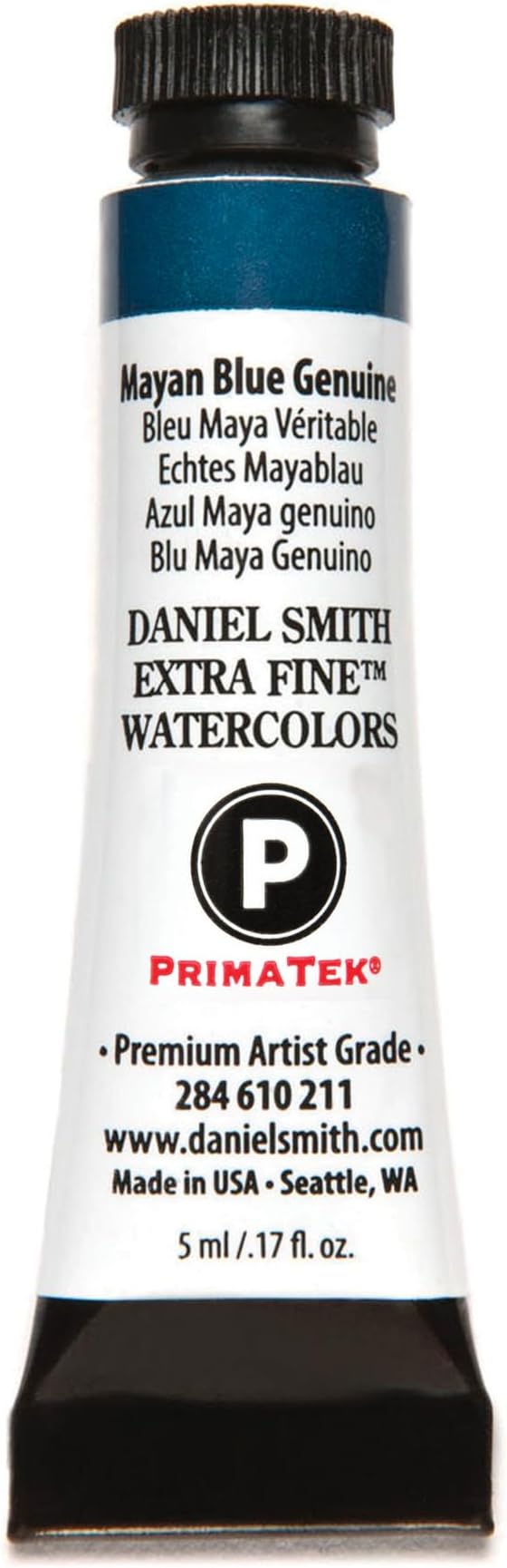 Daniel Smith Extra Fine Watercolor Paint, 5ml Tube, Mayan Blue Genuine, 284610211, 0.17 Fl Oz (Pack of 1)