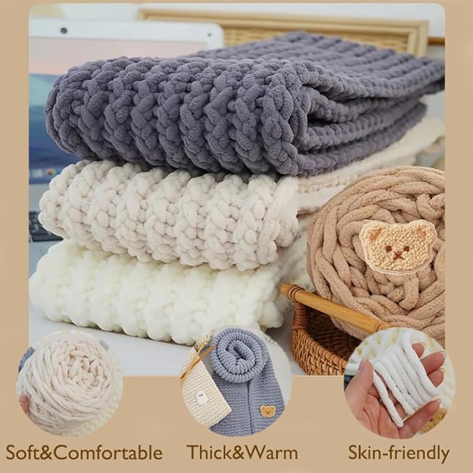 yarniss knitting loom kits for beginner, scarf knitting kits with yarn & tools, learn to crochet kit with step by step tutorial
