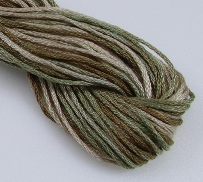 KCS Big skeins of 25 Meters Size 25 Color Variegated Cross Stitch Stranded Threads,6 skeins,4145